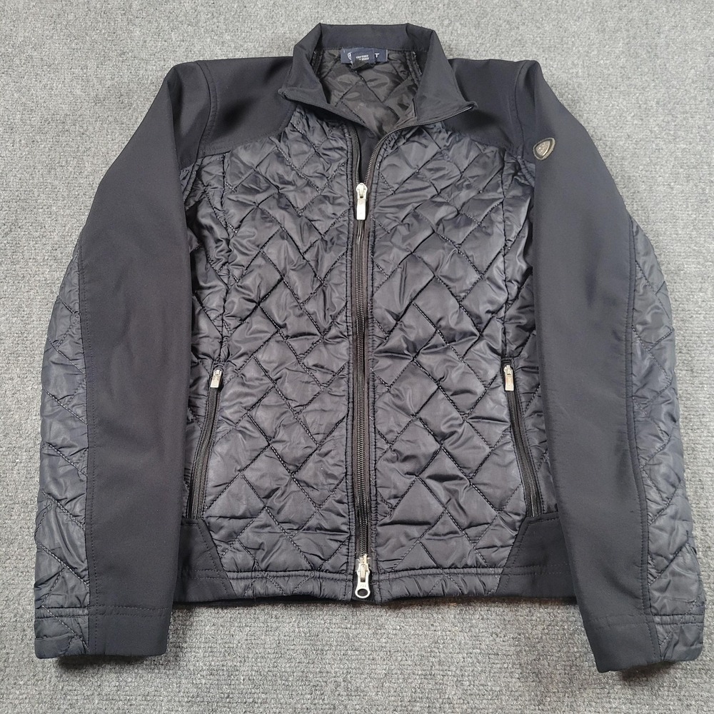 Ariat Jacket Womens Small Black Quilted Softshell Insulated Riding Full Zip